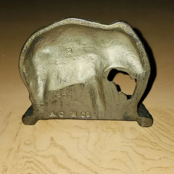 Vintage Cast Iron Elephant Bookend - Picture 3 of 4